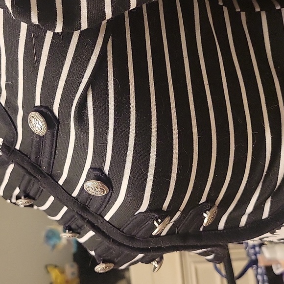 Iz Byer Black & White Military Jacket - Picture 3 of 6